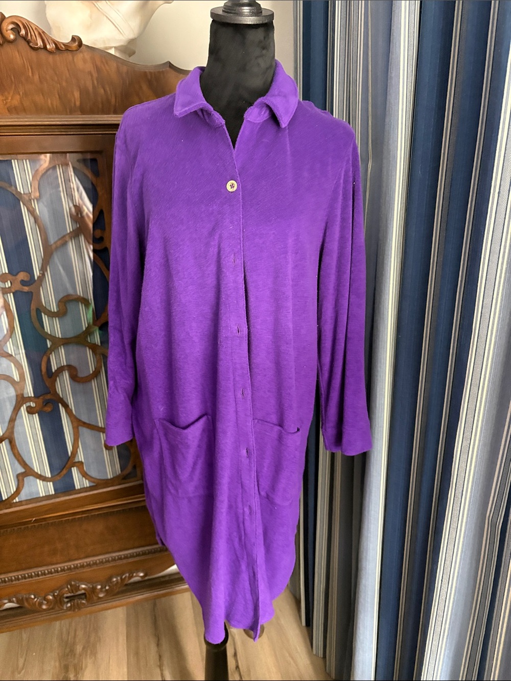 Lilly Pulitzer Purple Button-Front Swim Cover-Up